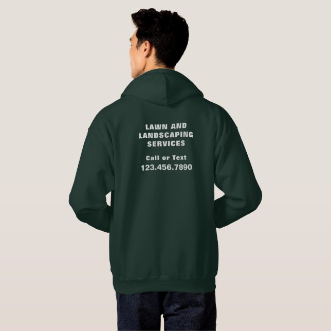Sudadera Personalizado De Servicios De Jardines Y Paisajerí (Reverso completo)