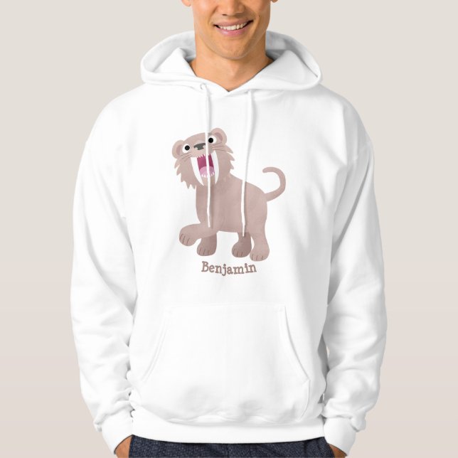 Sudadera Personalizado de Smilodon del tigre dientes de Cut (Anverso)