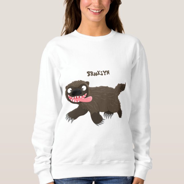 Sudadera Personalizado de un animal lobverino hambriento (Anverso)