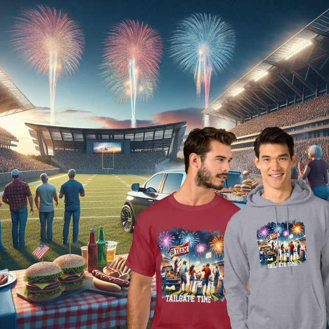 Sudadera Personalizado del equipo de tiempo de marcha del p (Tailgate Time Go Team T-Shirts and Hoodies)