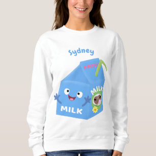 Sudadera Personalizado del personaje de la caja de leche fe