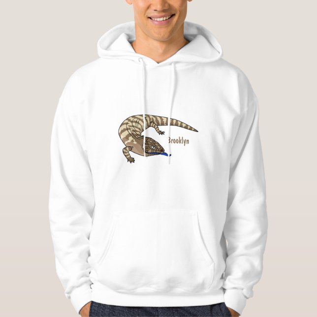 Sudadera Personalizado del reptil de lagarto de lengua azul (Anverso)