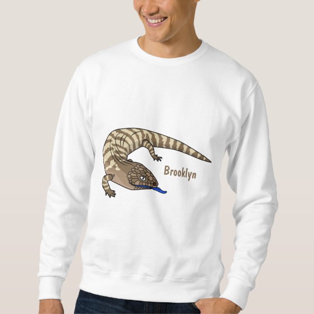 Sudadera Personalizado del reptil de lagarto de lengua azul (Anverso)