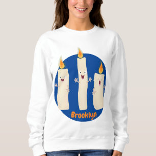 Sudadera Personalizado del trío de velas de canto lindo