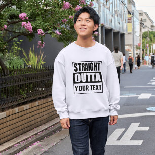 Sudadera Personalizado DIRECTO OUTTA - añada su texto aquí