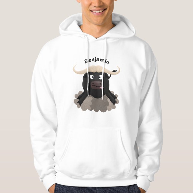 Sudadera Personalizado divertida de búfalo de agua corrient (Anverso)