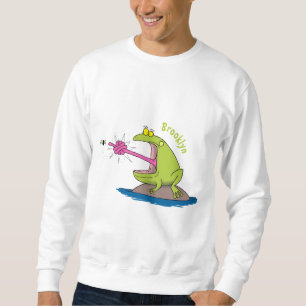 Sudadera Personalizado divertida de rana y mosca