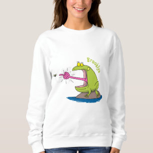 Sudadera Personalizado divertida de rana y mosca
