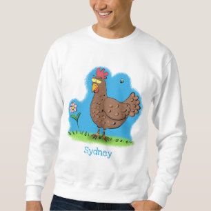 Sudadera Personalizado divertido de pollo rústico y caprich