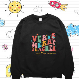 Sudadera Personalizado Divertido profesor Navidades Sweatsh