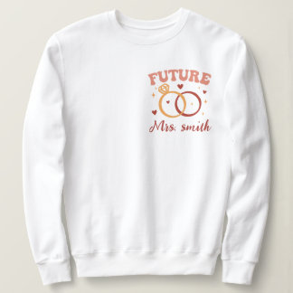 Sudadera Personalizado En Mi Era Comprometida Retro Groovy