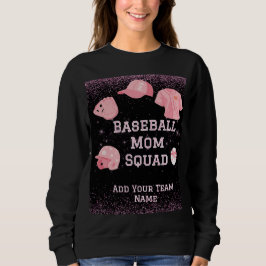 Sudadera Personalizado Escuadrón De Madres De Béisbol, Núme