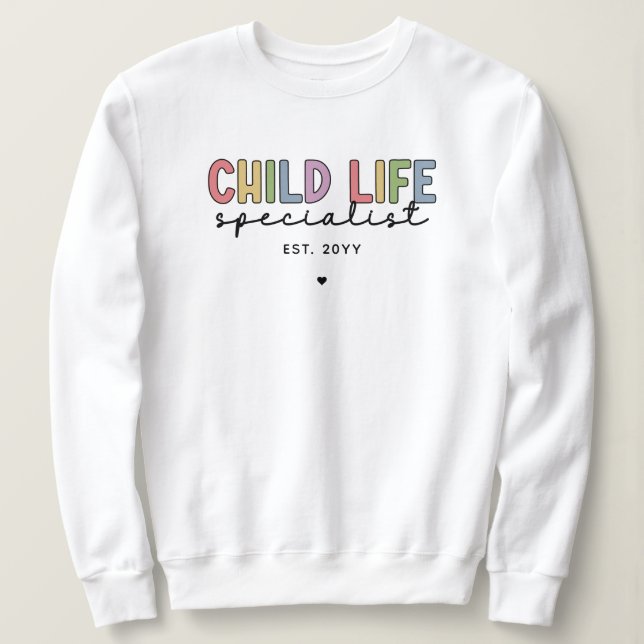 Sudadera Personalizado Especialista en Vida Infantil CCLS (Anverso del diseño)