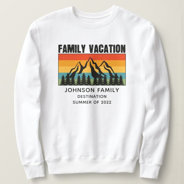 Sudadera Personalizado Familia Vacaciones Montañas Senderis (Anverso del diseño)