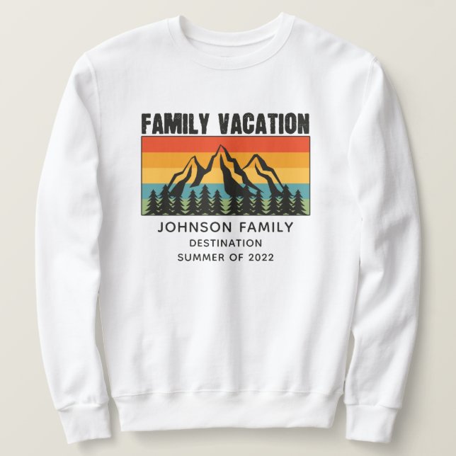 Sudadera Personalizado Familia Vacaciones Montañas Senderis (Anverso del diseño)