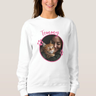 Sudadera Personalizado Foto y nombre Gato Lover Sweatshirt