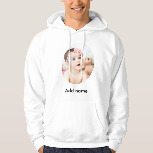 Sudadera Personalizado Foto y nombre Hoodie Personalizado (Anverso)