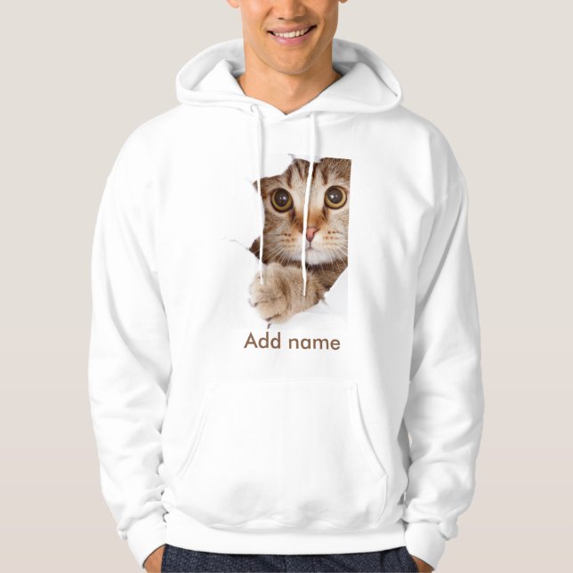 Sudadera Personalizado Foto y nombre Hoodie Personalizado (Anverso)