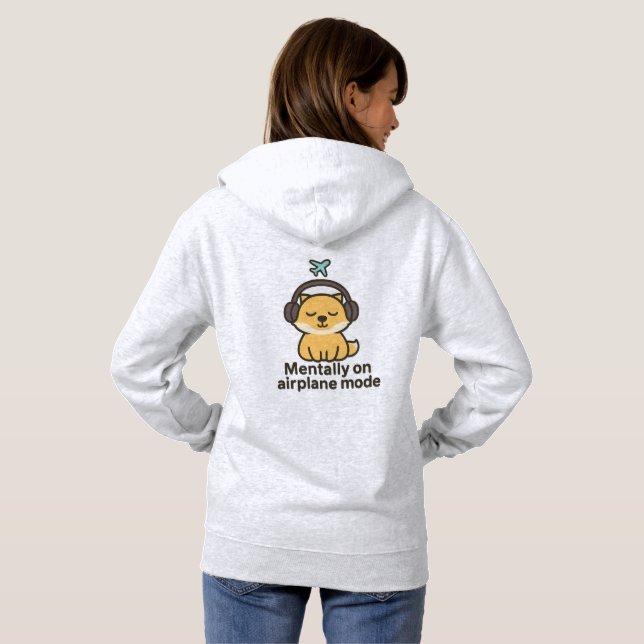 Sudadera Personalizado Fox Pegatina | Mentalmente en modo a (Reverso completo)