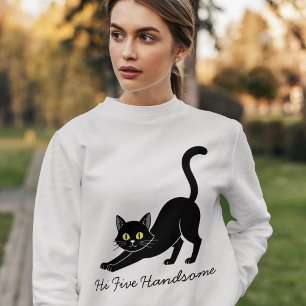 Sudadera Personalizado Gato Negro Divertido Para Amantes De