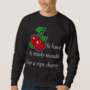 Sudadera Personalizado Green Red Cherries Fruto Vector Art