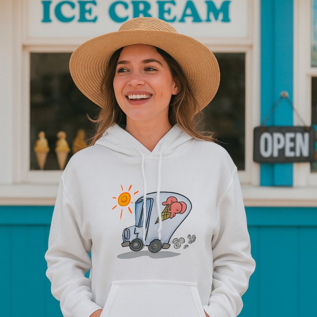 Sudadera Personalizado Helado Camión Divertido postre de ve (Subido por el creador)