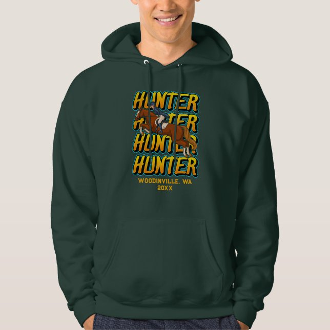 Sudadera Personalizado Hunter Horse Event o Location Date N (Anverso)