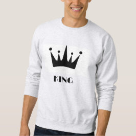 Sudadera Personalizado King Text Color negro Crown Image Ba