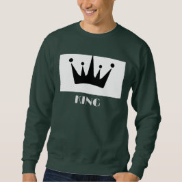 Sudadera Personalizado King Text imagen de la corona negra