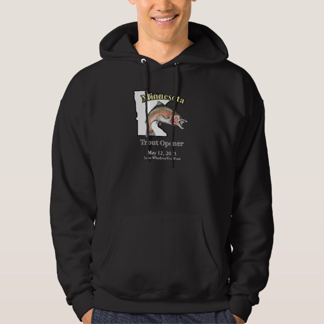 Sudadera Personalizado Lago/Fecha Minnesota Apertura de tru (Anverso)