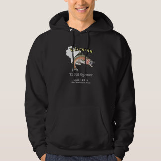 Sudadera Personalizado Lago/Fecha Wisconsin Trut Abridor Os