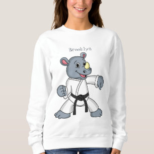 Sudadera Personalizado lindo rhino kung fu personalizado