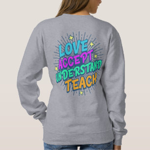 Sudadera Personalizado Maestro Amo Acepta Entender Retro De