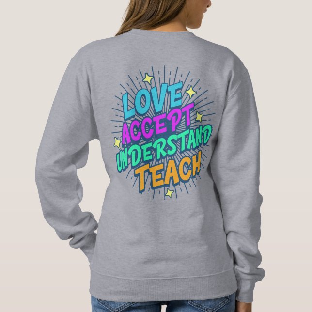 Sudadera Personalizado Maestro Amo Acepta Entender Retro De (Reverso)