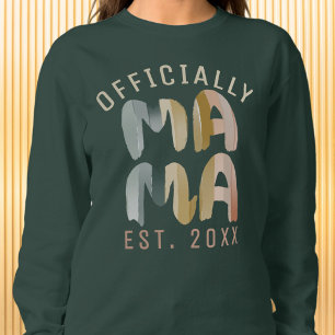 Sudadera Personalizado Mama Est. Boho Retro capricho del añ