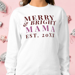 Sudadera Personalizado Mama Merry Bright Est. Guay Minimali