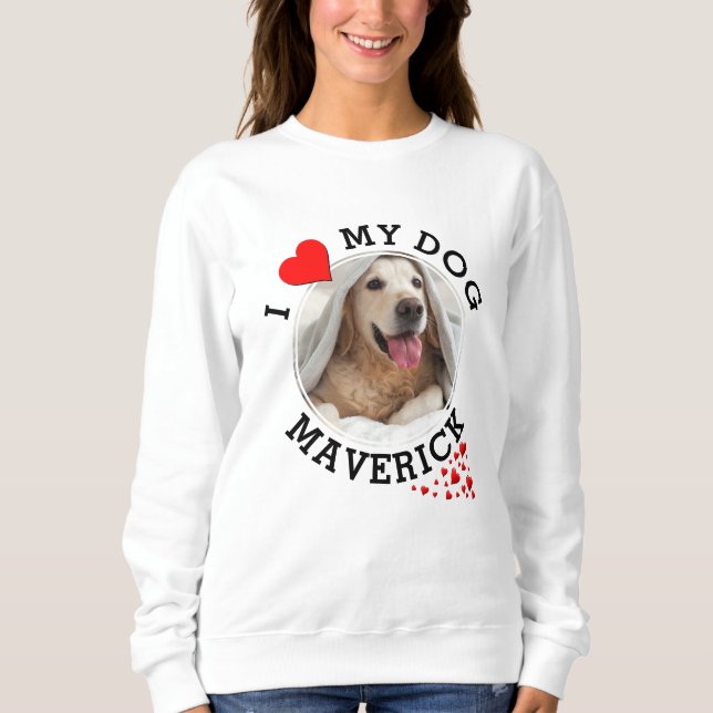 Sudadera Personalizado me encanta mi perro (Anverso)