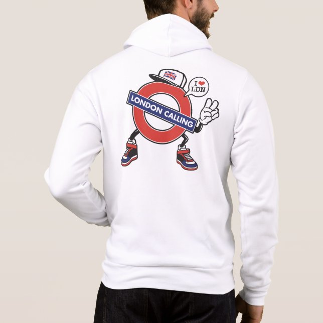 Sudadera Personalizado Mensajes de texto en Londres (Reverso)