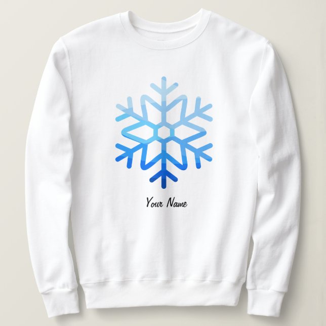 Sudadera Personalizado Minimal CoolEstético Snowflake Light (Anverso del diseño)
