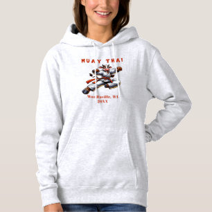 Sudadera Personalizado Muay Thai Martial Arts Location Nomb