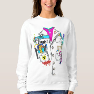 Sudadera Personalizado Mujeres Ciencia Química Nombre Etiqu