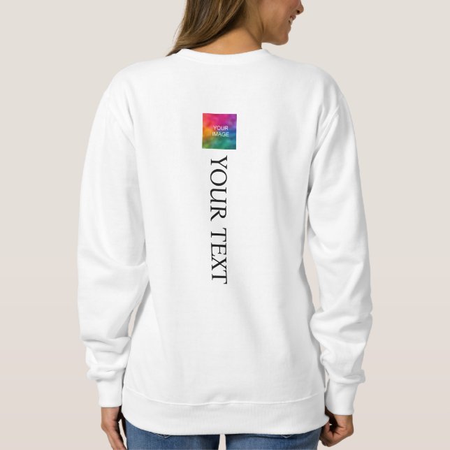 Sudadera Personalizado Mujeres de vuelta Imprimir plantilla (Reverso)