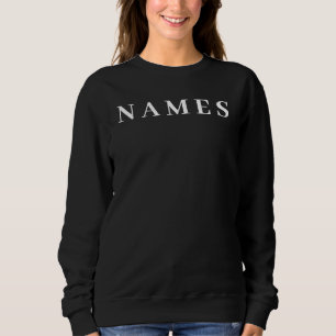 Sudadera Personalizado negro simple Agregar su nombre elega