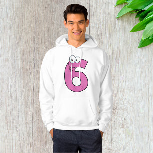 Sudadera Personalizado Número 6 Divertido Morado Sonriente 