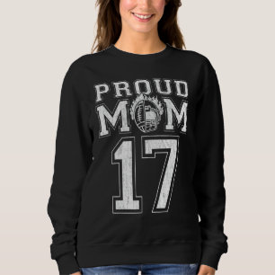 Sudadera Personalizado Orgullosa Fútbol Mamá Número 17 Para
