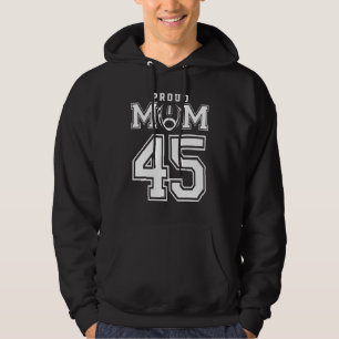 Sudadera Personalizado Orgullosa Mamá de Fútbol Número 45 P