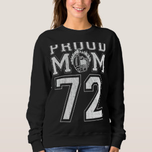 Sudadera Personalizado Orgullosa Mamá De Fútbol Número 72 P