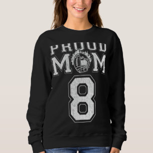 Sudadera Personalizado Orgullosa Mamá De Fútbol Número 8 Pa