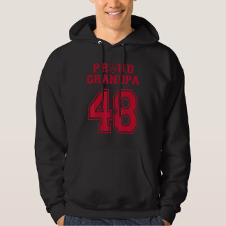 Sudadera Personalizado Orgulloso Fútbol Abuelo Número 48 R