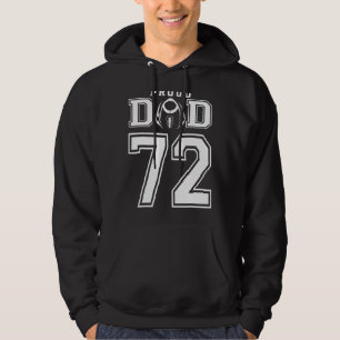 Sudadera Personalizado Orgulloso Fútbol Papá Número 72 Pers